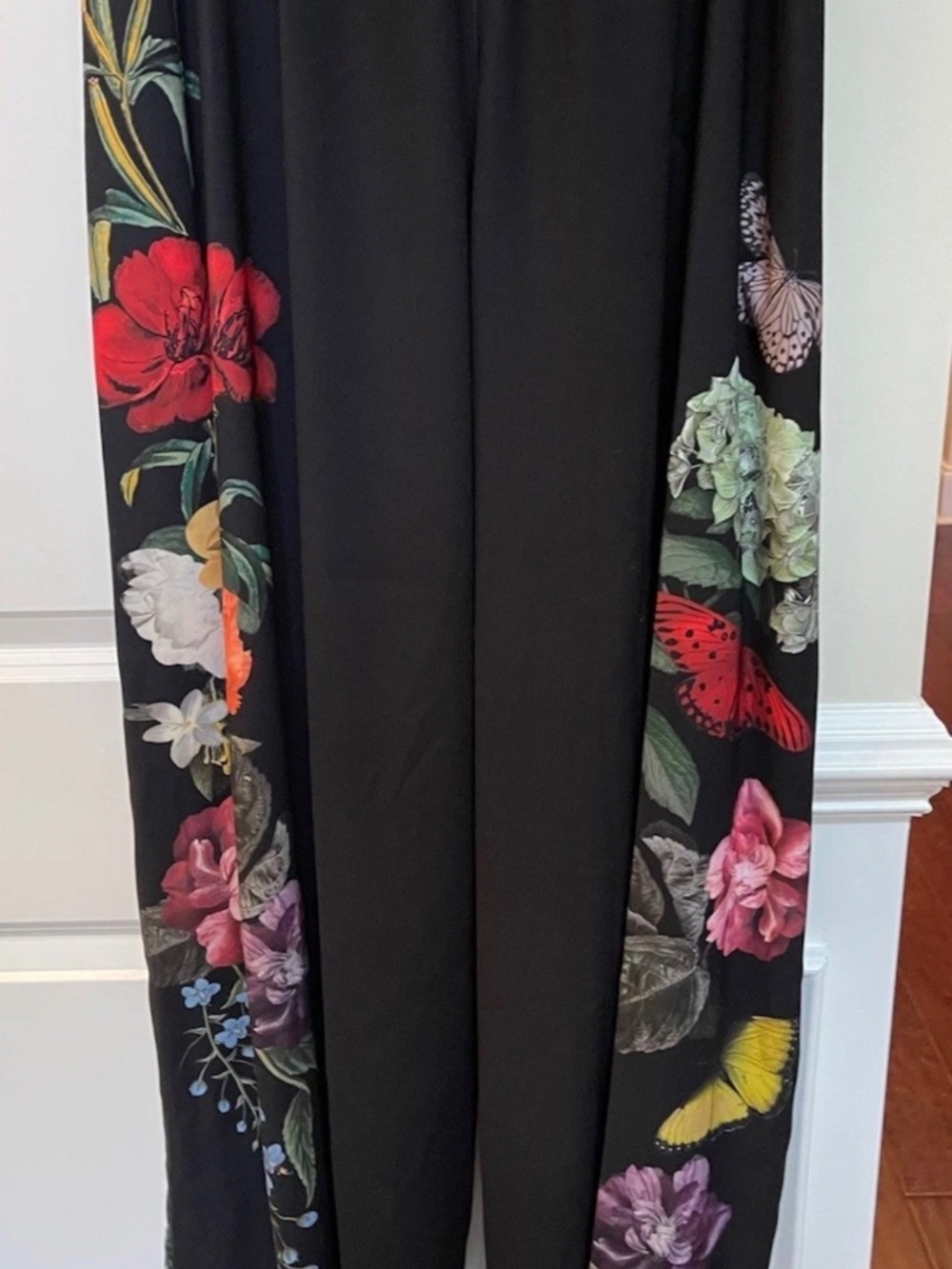 Alice + Olivia Berna Floral Strapless Jumpsuit In The Wind Side Split Leg 10 NWT - Picture 14 of 16